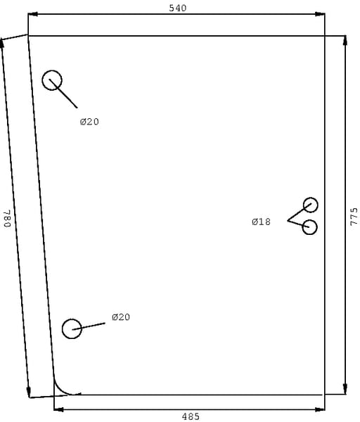 Disco lateral para tractor 780mm 4 orificios 0077337010N