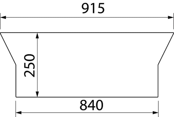 Cristal ventana trasera para tractor 915mmx250mm 84214858N