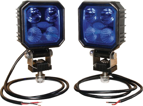 Lámpara LED Cuadrada 9W 1000lm Azul para Tractores LA10002