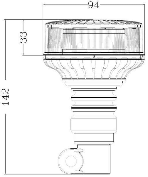 medidas rotativo tractor led la20080