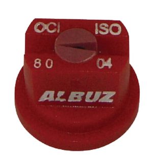 Tobera simple chorro plano OC 80° rojo plástico OCI8004