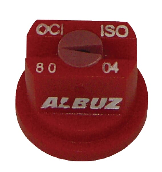 Tobera simple chorro plano OC 80° rojo plástico OCI8004