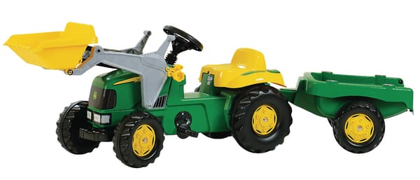 Tractor a Pedales John Deere con Remolque y Cargador R02311