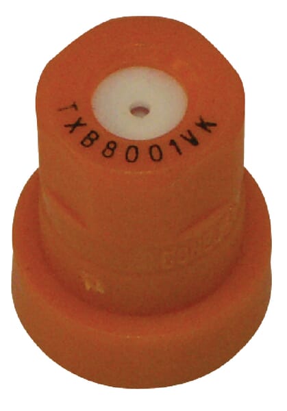 Tobera chorro cónico 80° naranja cerámica TeeJet TXB8001VK