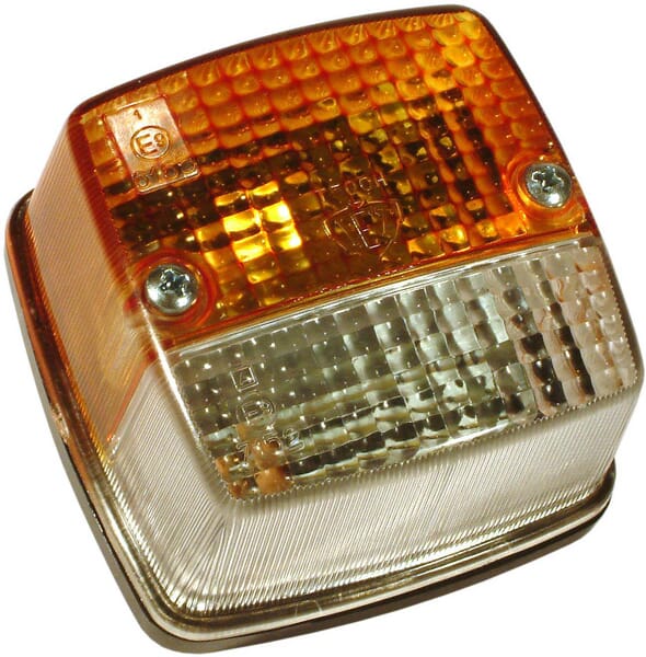 Luz intermitente y galibó cuadrada ámbar/blanca Vapormatic VPM3764